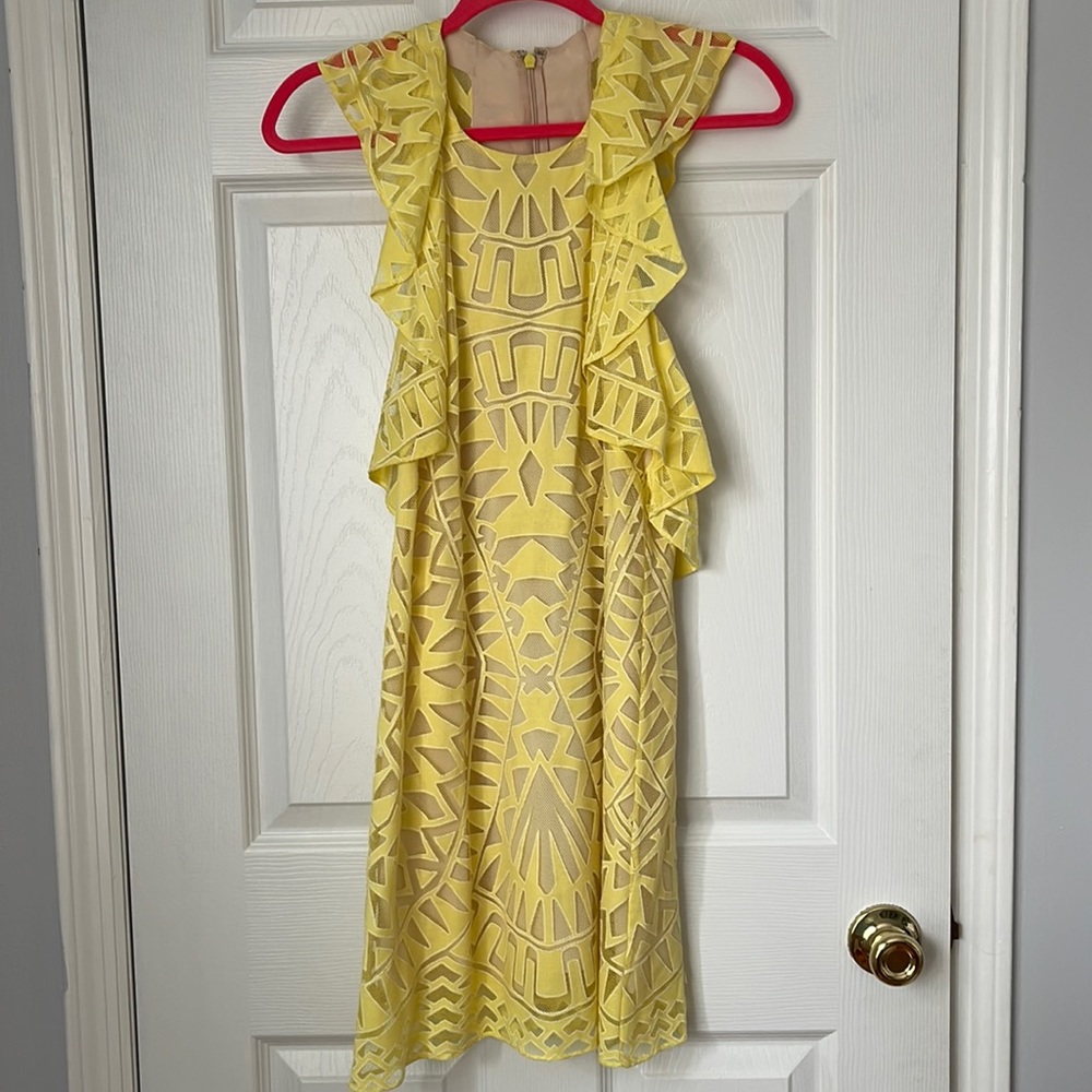 Yellow BCBG minidress
